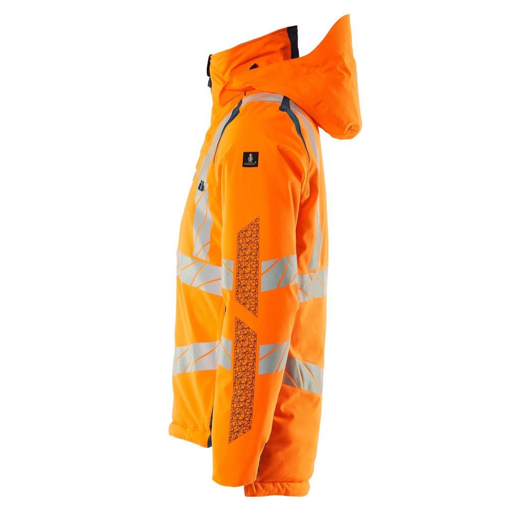 Jaqueta de inverno CLIMASCOT®, jaqueta de inverno leve, laranja de alta visibilidade/petróleo escuro