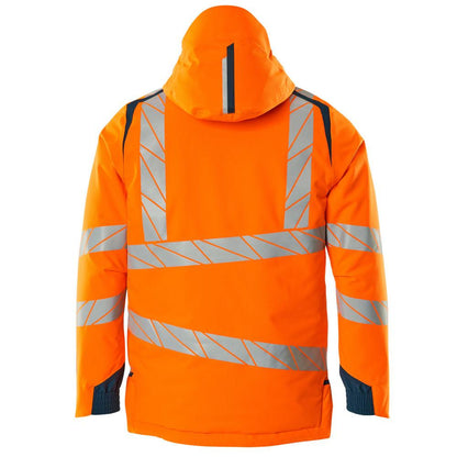 Jaqueta de inverno CLIMASCOT®, jaqueta de inverno leve, laranja de alta visibilidade/petróleo escuro