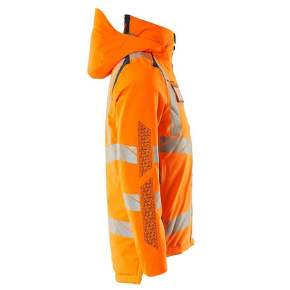 Jaqueta de inverno CLIMASCOT®, jaqueta de inverno leve, laranja de alta visibilidade/petróleo escuro