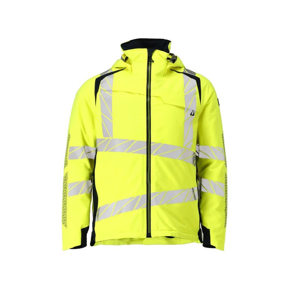 Jaqueta de inverno CLIMASCOT®, jaqueta de inverno leve, alta visibilidade amarelo/preto-azul