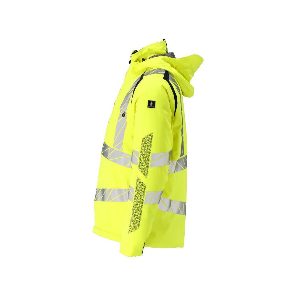 Jaqueta de inverno CLIMASCOT®, jaqueta de inverno leve, alta visibilidade amarelo/preto-azul
