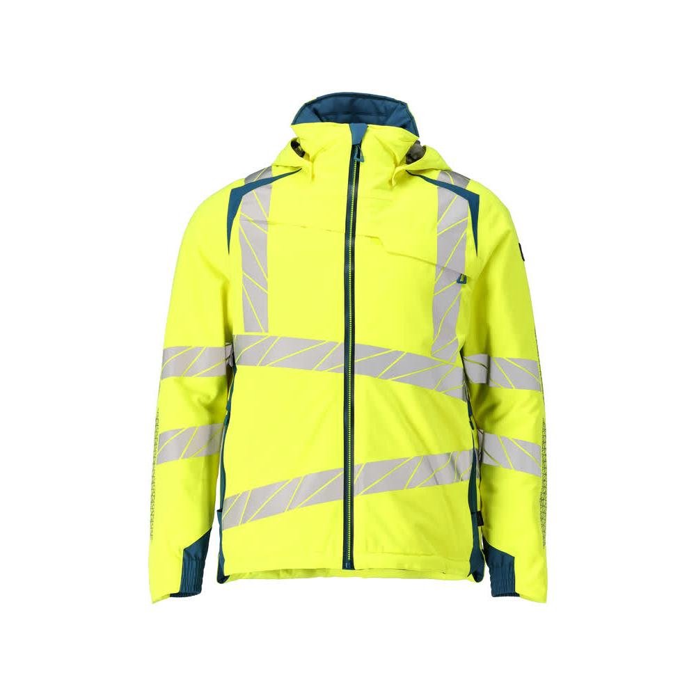 Jaqueta de inverno CLIMASCOT®, jaqueta de inverno leve, amarelo de alta visibilidade/petróleo escuro