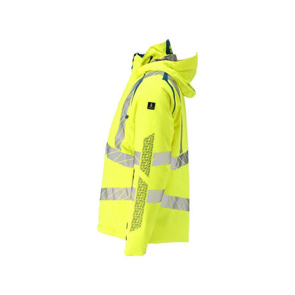 Jaqueta de inverno CLIMASCOT®, jaqueta de inverno leve, amarelo de alta visibilidade/petróleo escuro