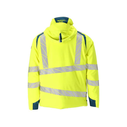 Jaqueta de inverno CLIMASCOT®, jaqueta de inverno leve, amarelo de alta visibilidade/petróleo escuro