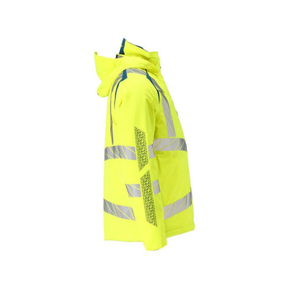 Jaqueta de inverno CLIMASCOT®, jaqueta de inverno leve, amarelo de alta visibilidade/petróleo escuro