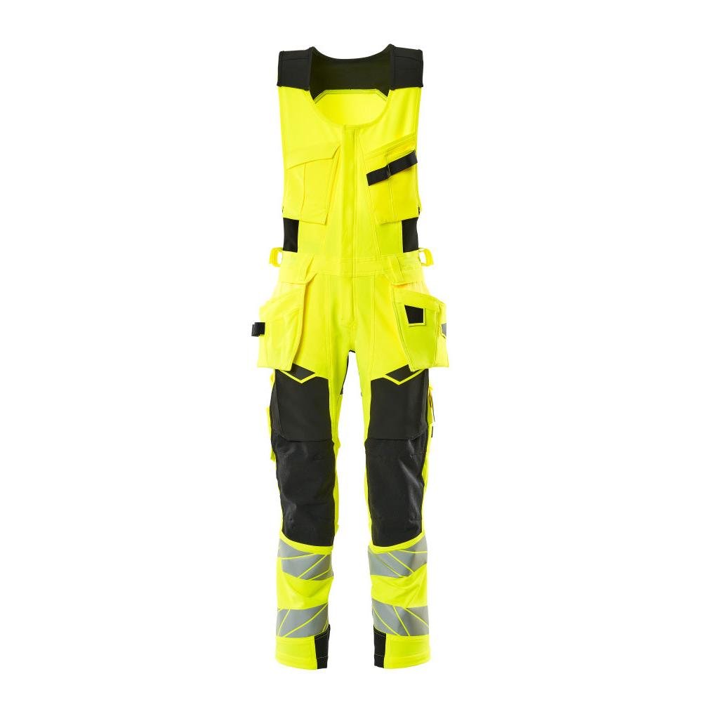 Calças combinadas, bolsos pendurados, calças combinadas ULTIMATE STRETCH, alta visibilidade amarelo/preto