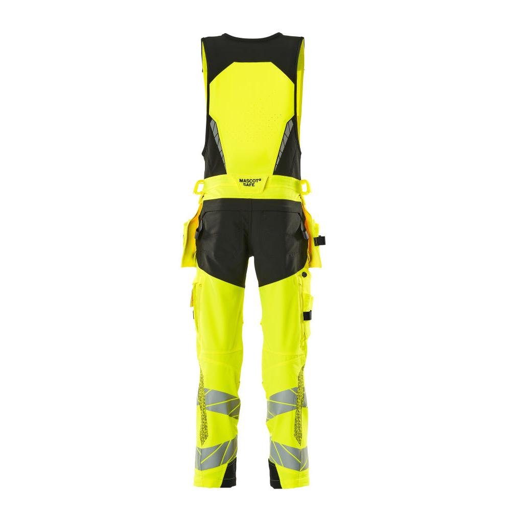 Calças combinadas, bolsos pendurados, calças combinadas ULTIMATE STRETCH, alta visibilidade amarelo/preto