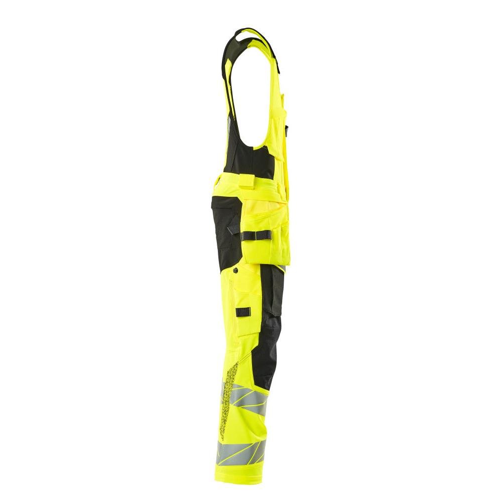 Calças combinadas, bolsos pendurados, calças combinadas ULTIMATE STRETCH, alta visibilidade amarelo/preto