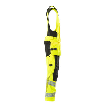 Calças combinadas, bolsos pendurados, calças combinadas ULTIMATE STRETCH, alta visibilidade amarelo/preto