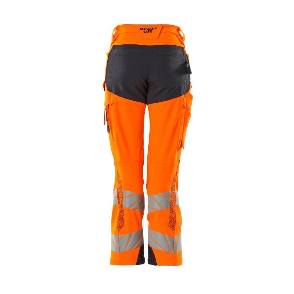 Calças femininas, DIAMOND, bolsos nos joelhos, calças elásticas