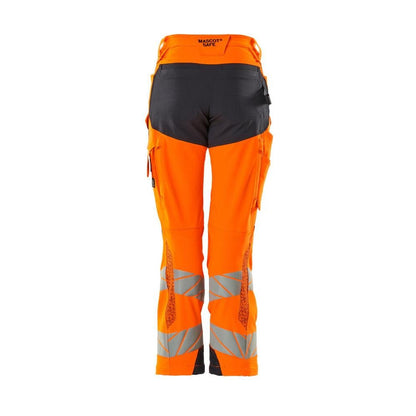 Calças femininas, DIAMOND, bolsos nos joelhos, calças elásticas