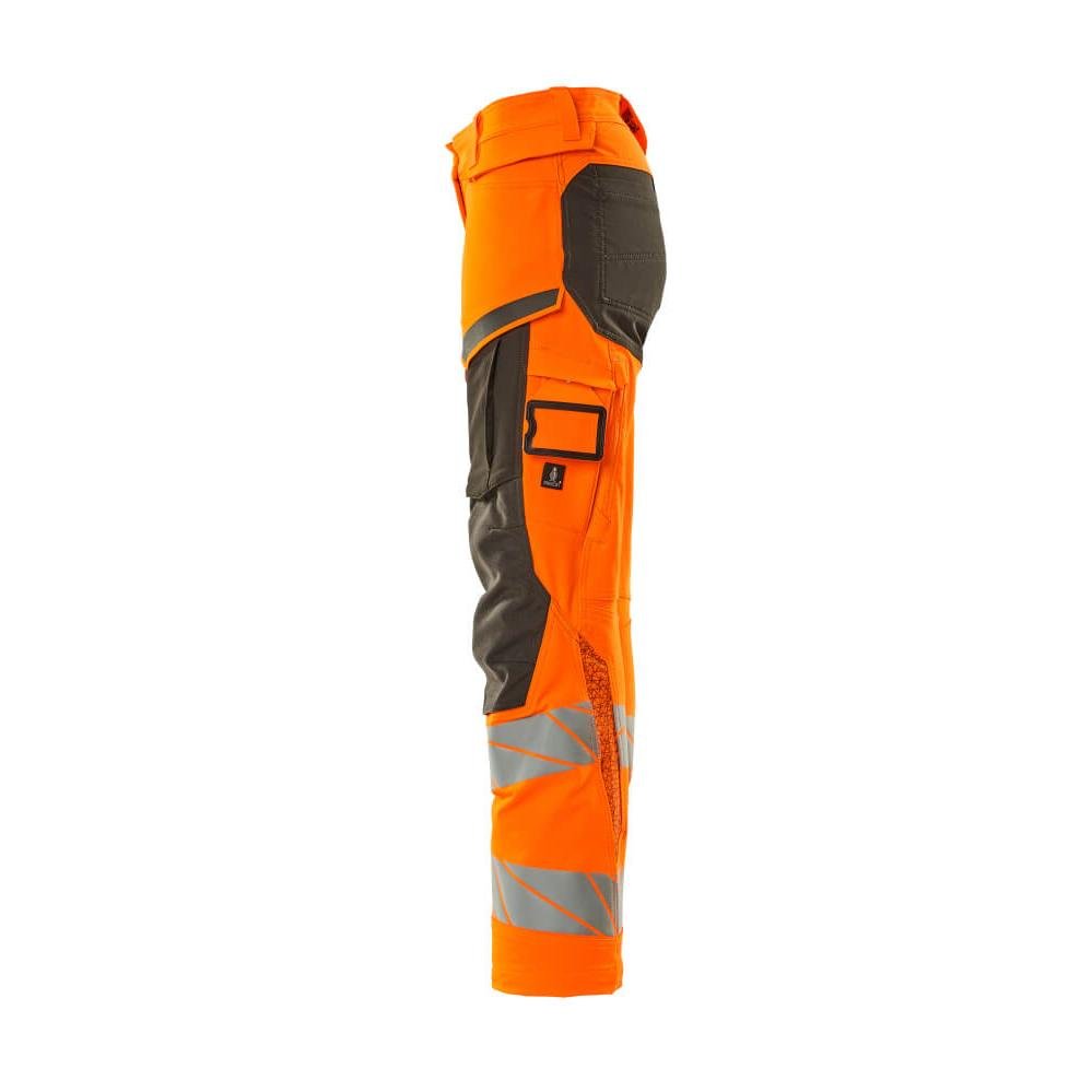 Calças femininas, DIAMOND, bolsos nos joelhos, calças elásticas