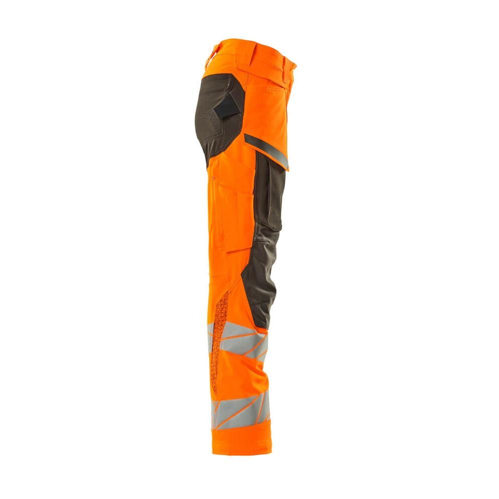 Calças femininas, DIAMOND, bolsos nos joelhos, calças elásticas