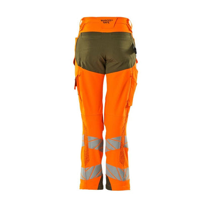 Calças femininas, DIAMOND, bolsos nos joelhos, calças elásticas