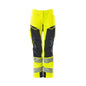 Calças femininas, DIAMOND, bolsos nos joelhos, calças elásticas