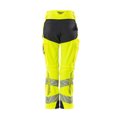 Calças femininas, DIAMOND, bolsos nos joelhos, calças elásticas