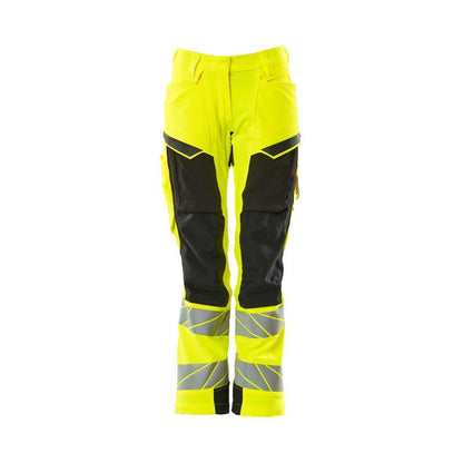Calças femininas, DIAMOND, bolsos nos joelhos, calças elásticas
