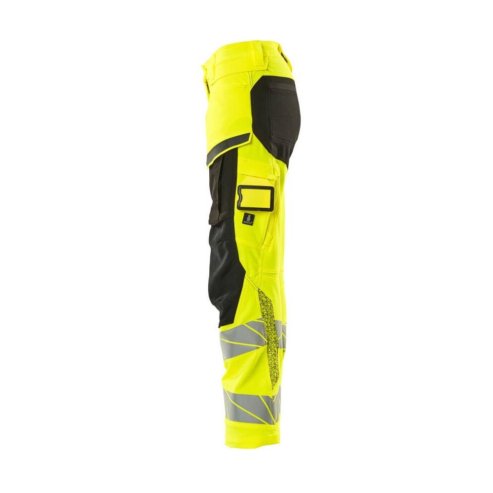 Calças femininas, DIAMOND, bolsos nos joelhos, calças elásticas