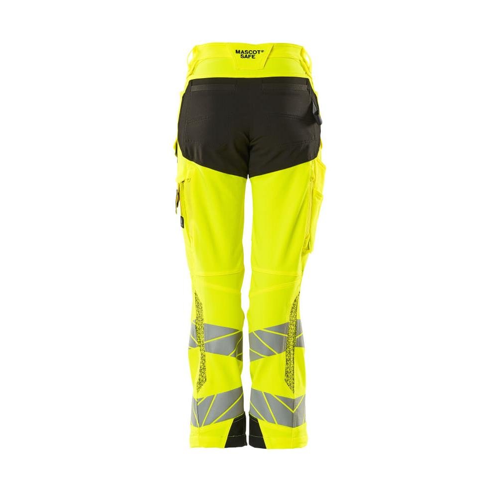 Calças femininas, DIAMOND, bolsos nos joelhos, calças elásticas
