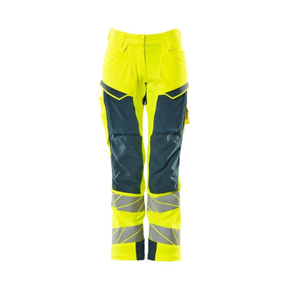 Calças femininas, DIAMOND, bolsos nos joelhos, calças elásticas