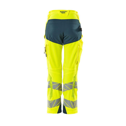 Calças femininas, DIAMOND, bolsos nos joelhos, calças elásticas