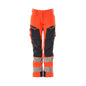 Calças femininas, DIAMOND, bolsos nos joelhos, calças elásticas