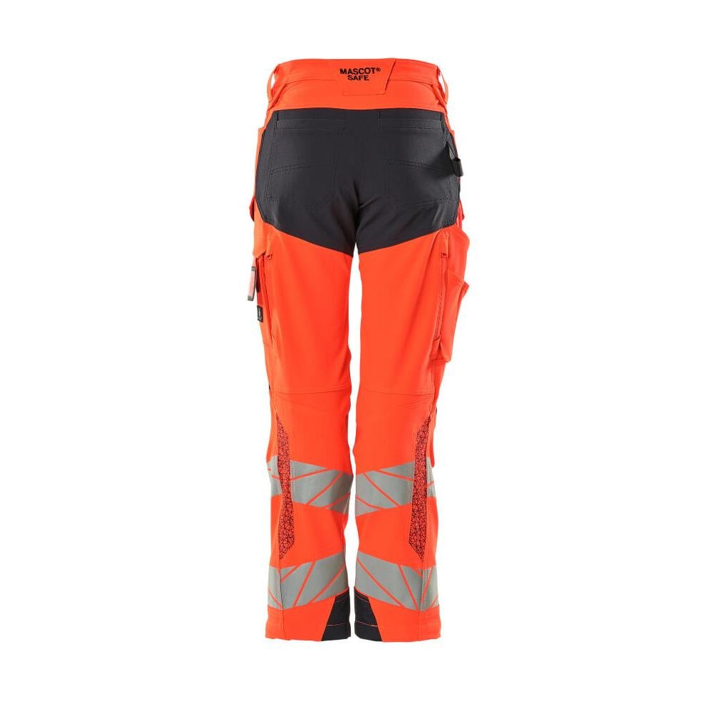 Calças femininas, DIAMOND, bolsos nos joelhos, calças elásticas