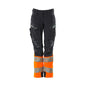 Calças femininas, DIAMOND, bolsos nos joelhos, calças elásticas