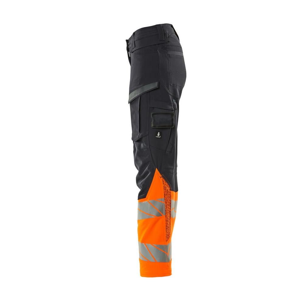 Calças femininas, DIAMOND, bolsos nos joelhos, calças elásticas