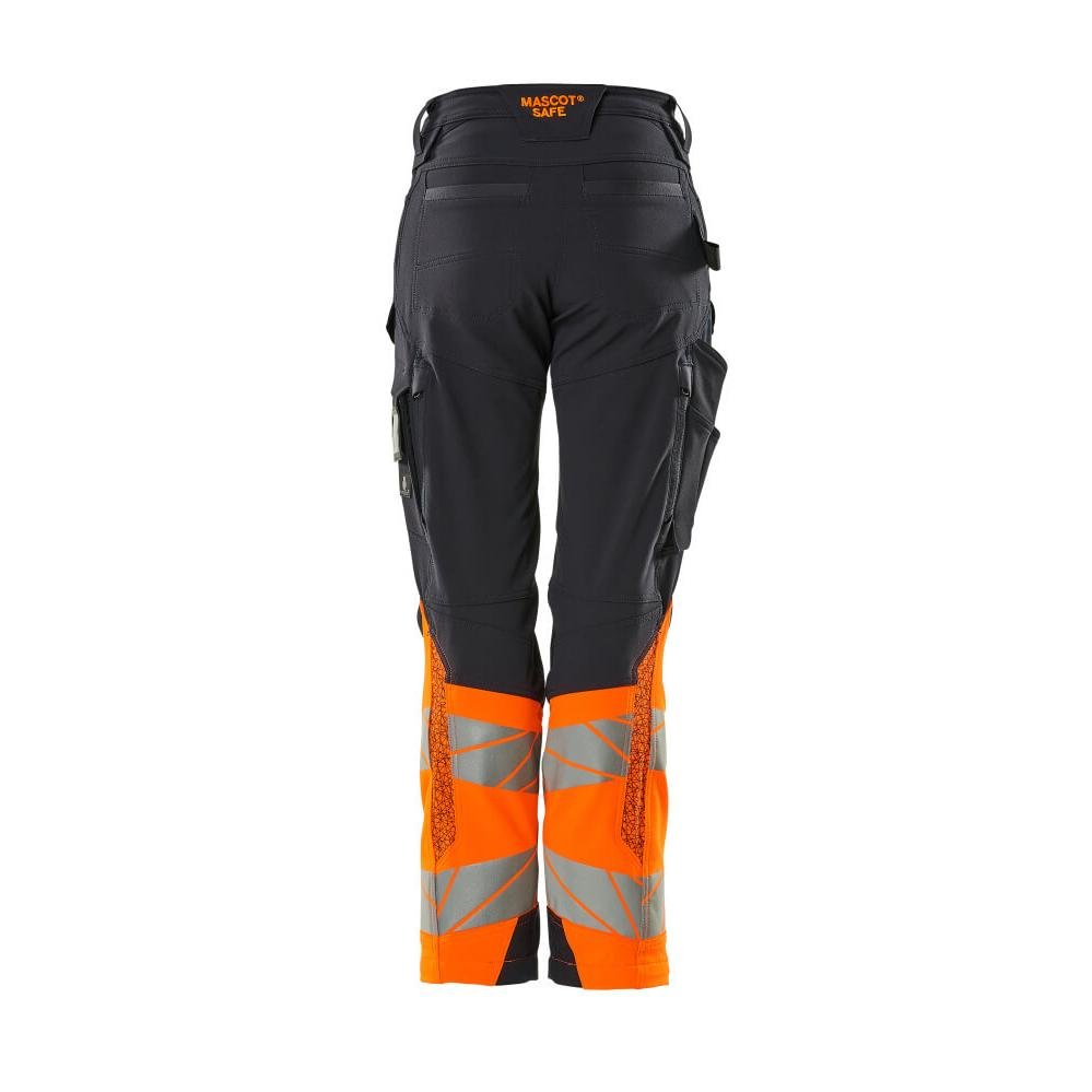 Calças femininas, DIAMOND, bolsos nos joelhos, calças elásticas