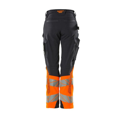 Calças femininas, DIAMOND, bolsos nos joelhos, calças elásticas