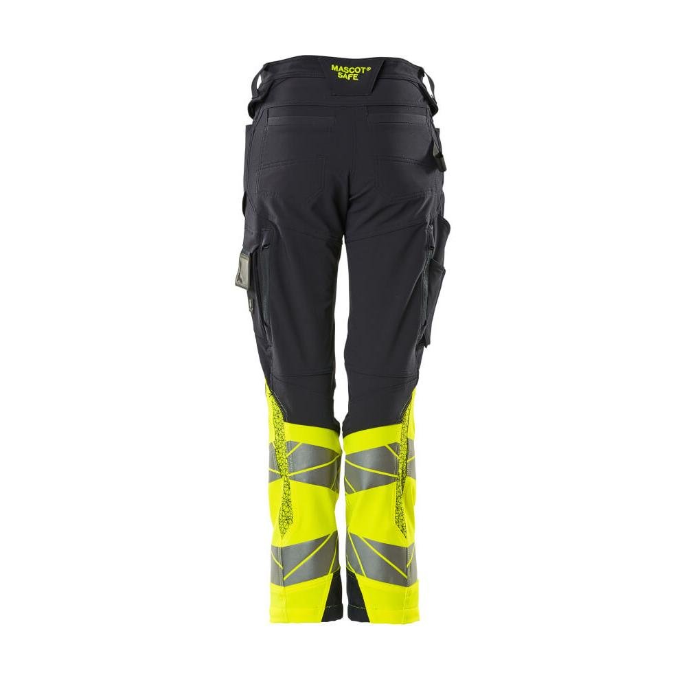 Calças femininas, DIAMOND, bolsos nos joelhos, calças elásticas