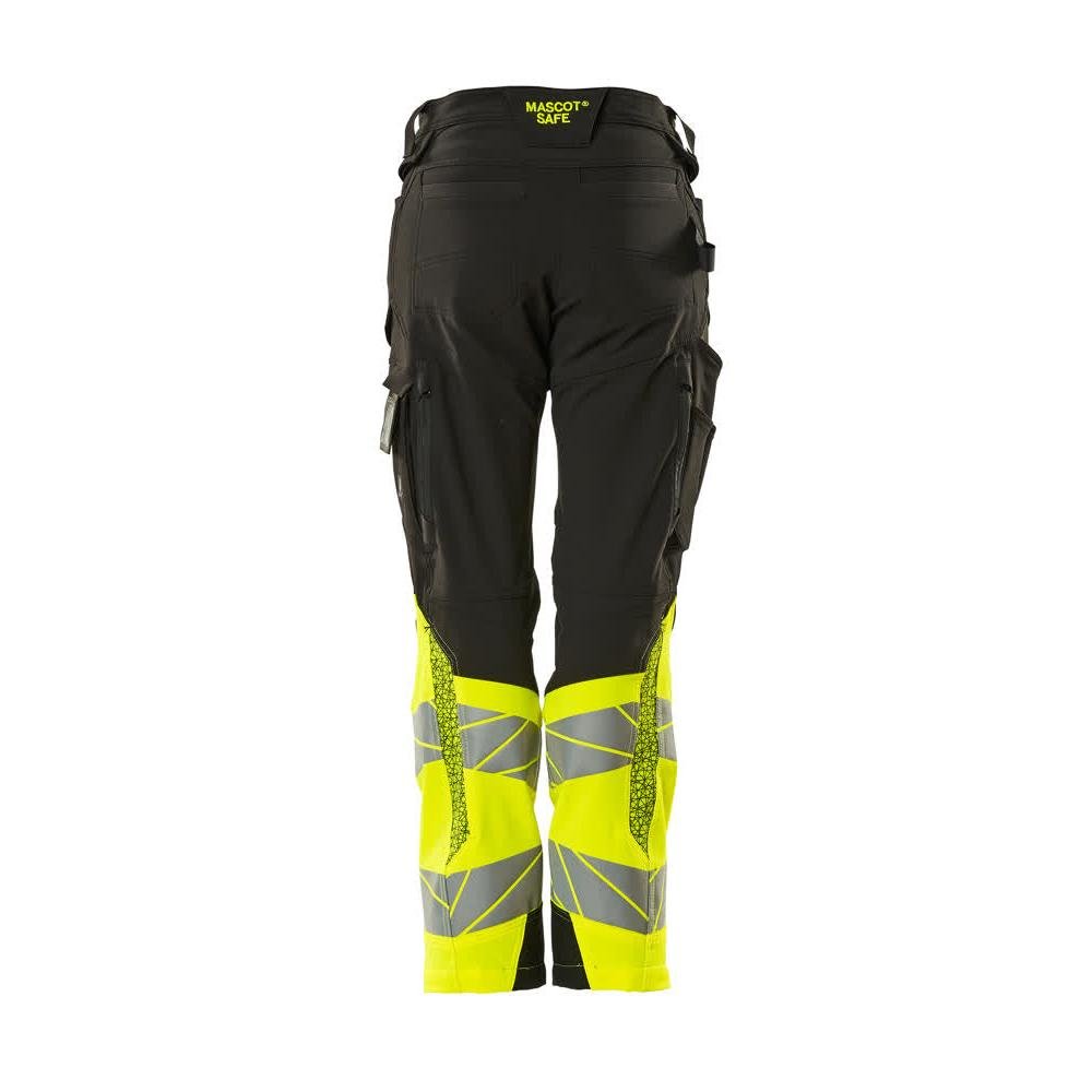 Calças femininas, DIAMOND, bolsos nos joelhos, calças elásticas