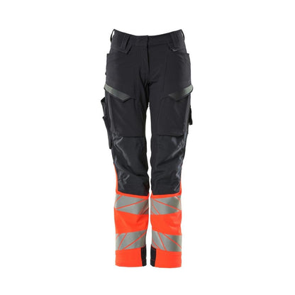 Calças femininas, DIAMOND, bolsos nos joelhos, calças elásticas
