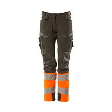 Calças femininas, DIAMOND, bolsos nos joelhos, calças elásticas