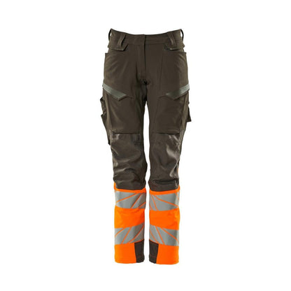Calças femininas, DIAMOND, bolsos nos joelhos, calças elásticas