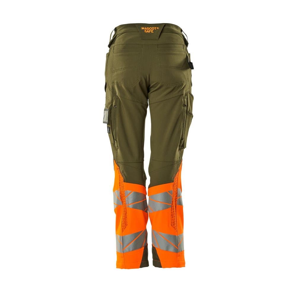 Calças femininas, DIAMOND, bolsos nos joelhos, calças elásticas