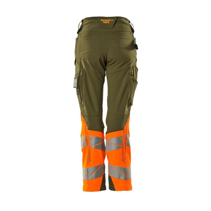 Calças femininas, DIAMOND, bolsos nos joelhos, calças elásticas