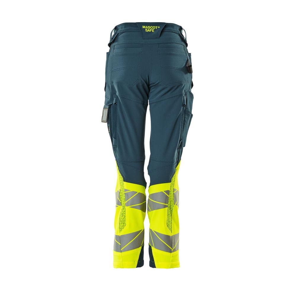 Calças femininas, DIAMOND, bolsos nos joelhos, calças elásticas