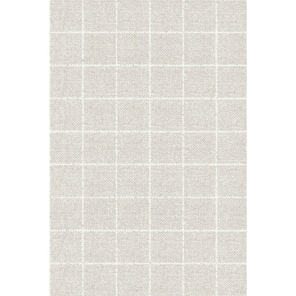 A close-up dos guardanapos Dunilin 40 x 60 cm 1/4 de dobra da Duni GmbH mostra um tecido bege claro com padrão de grade branca, que se destaca pela sua estrutura elegante, ideal para guardanapos de alta qualidade e decoração de mesa estilosa.