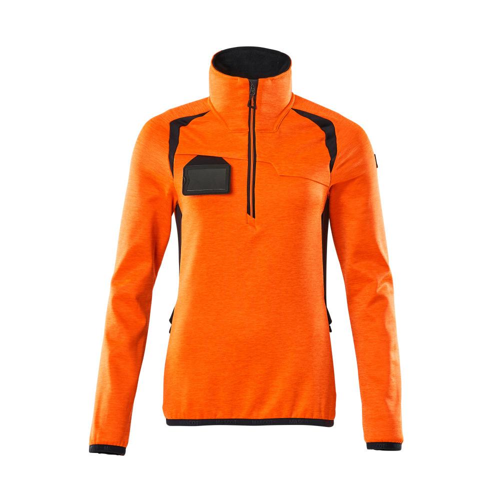 Suéter de lã com zíper curto, jaqueta feminina de microfleece