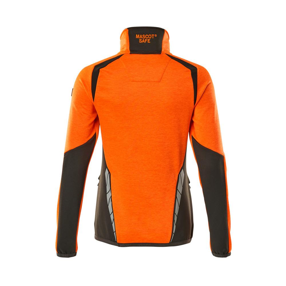 Suéter de lã com zíper curto, jaqueta feminina de microfleece