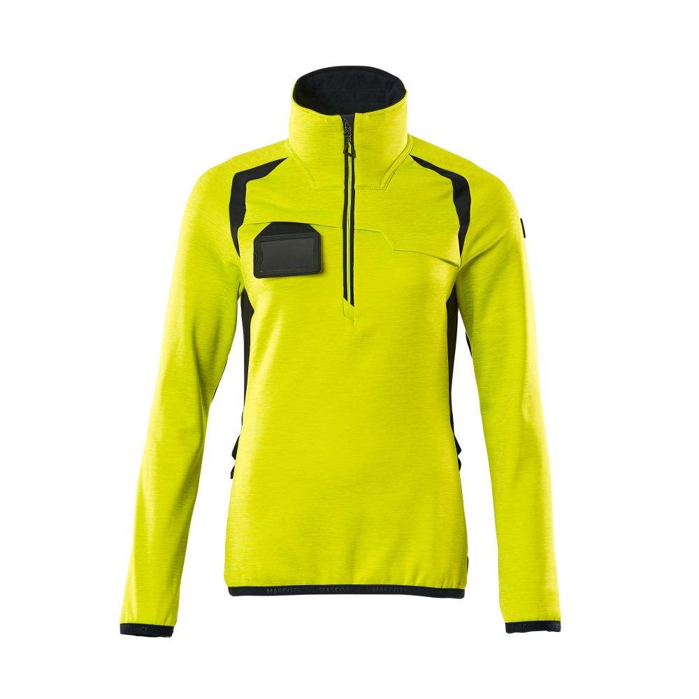 Suéter de lã com zíper curto, jaqueta feminina de microfleece