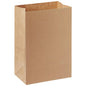 A bolsa Duni GmbH Take-Away sem alça de papel FSC marrom (180x110x265 mm) está vazia com a parte superior aberta em um fundo branco. A embalagem ecológica apresenta bordas afiadas e lados lisos. Embalagem: 500 unidades.