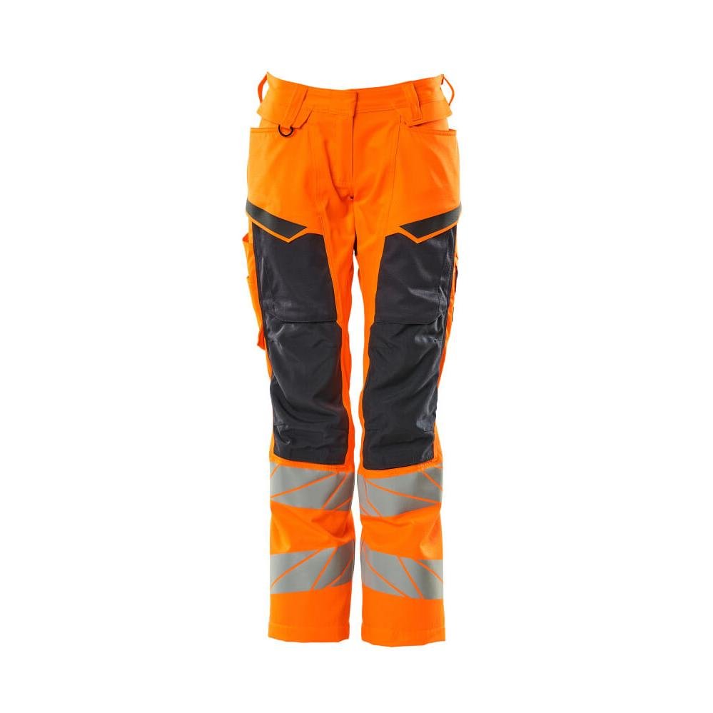 Calças femininas, DIAMOND, bolsos nos joelhos, calças elásticas