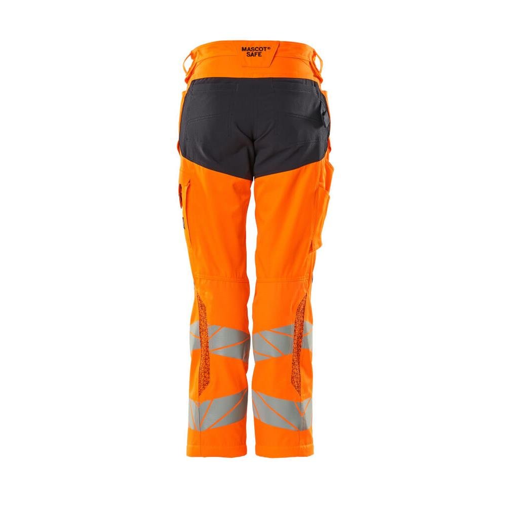 Calças femininas, DIAMOND, bolsos nos joelhos, calças elásticas