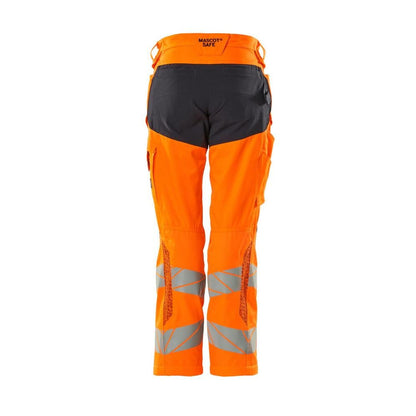 Calças femininas, DIAMOND, bolsos nos joelhos, calças elásticas