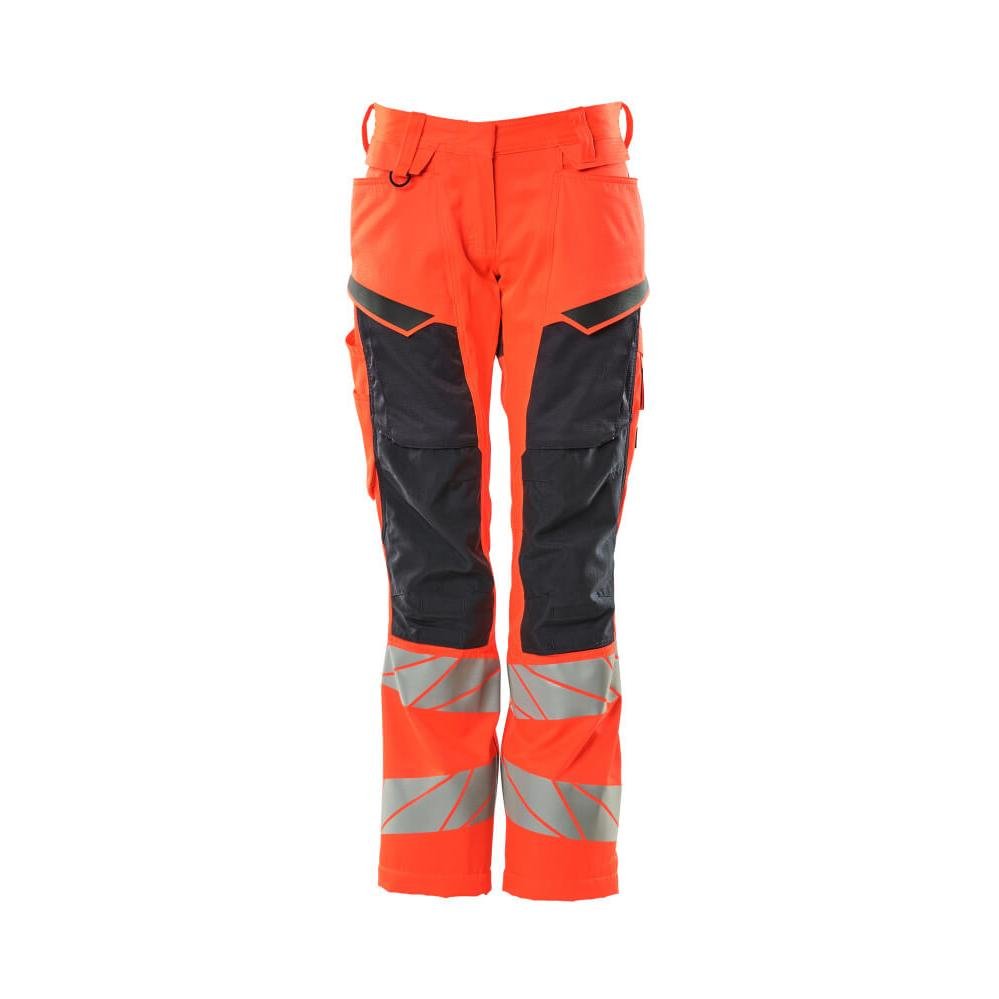 Calças femininas, DIAMOND, bolsos nos joelhos, calças elásticas