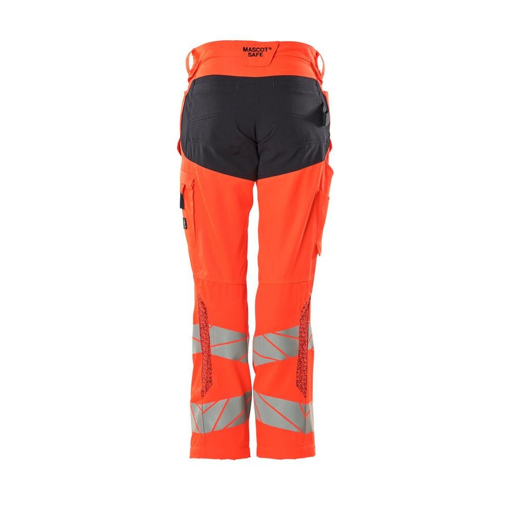 Calças femininas, DIAMOND, bolsos nos joelhos, calças elásticas