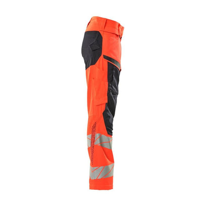 Calças femininas, DIAMOND, bolsos nos joelhos, calças elásticas
